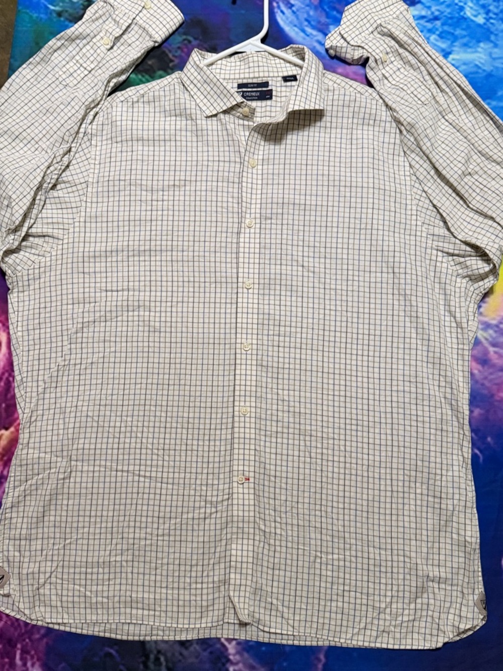 Polo by Ralph Lauren White with Blue Checkered Button-Down Shirt